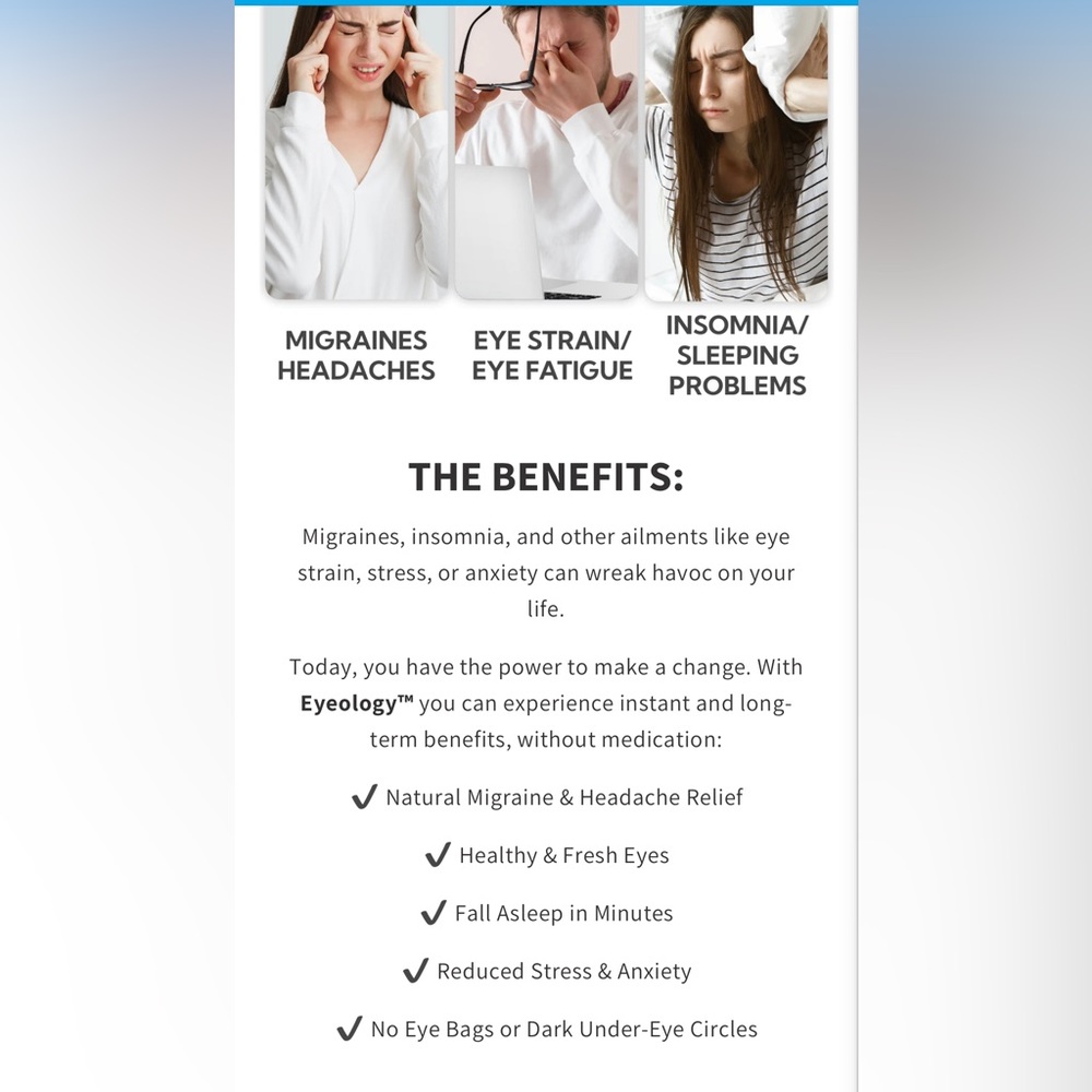 Brand new and never used, Eyeology intelligent eye massager.